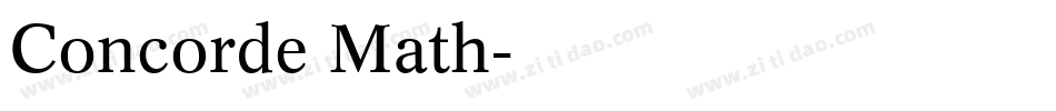Concorde Math字体转换